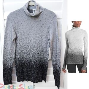 *ATHLETA*-Flurry Gradient Turtleneck Sweater in Black/Heather Grey, size XS-NEW!